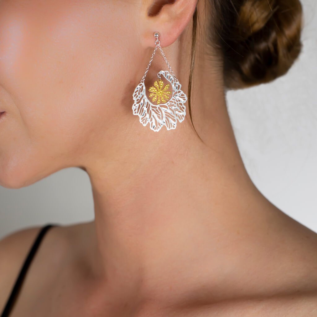 Buy Gold Rose Earrings, Gold Flower Earrings, Gold Spring Earrings, Rose  Earrings, Gold Floral Earrings, Artisan Earrings, Gold Vintage Earrings  Online in India - Etsy