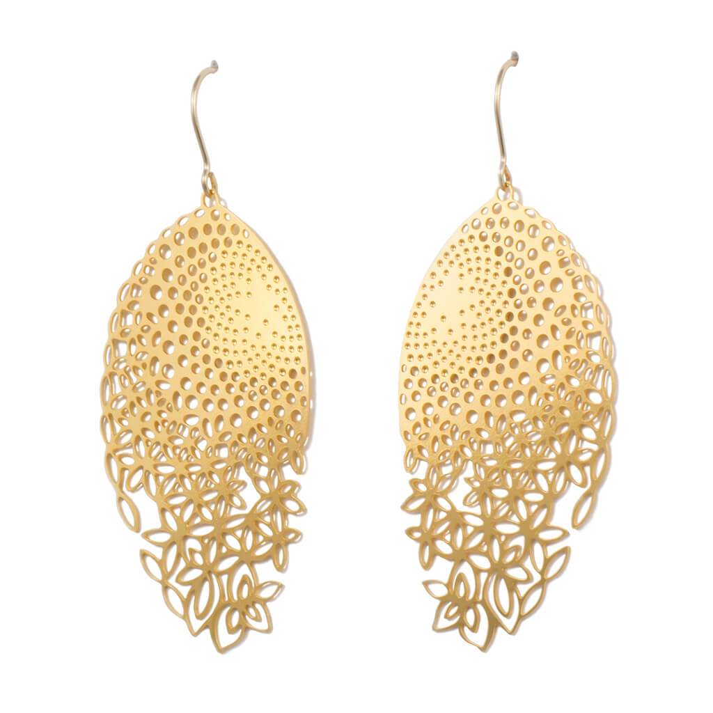 New Flower Design Charm Yellow Citrine Gems Women Stud Dangle Earrings 1  Pair | eBay