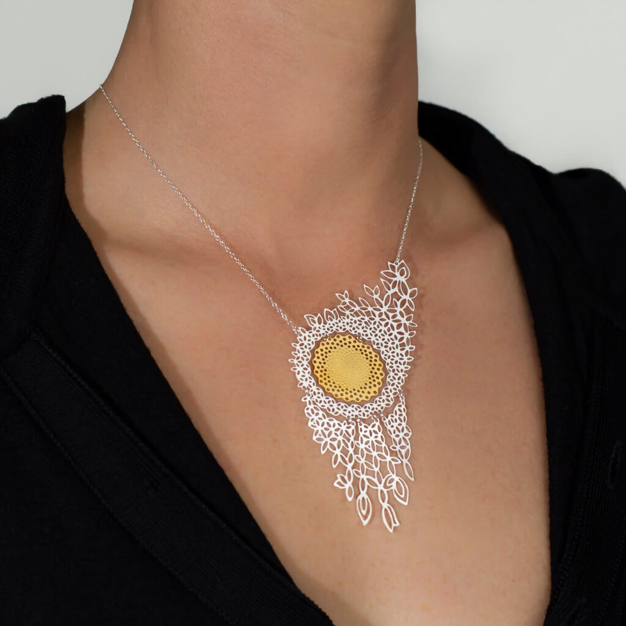 Flower of Life Necklace 2  (Mixed-plated)